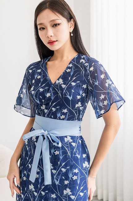 Arya Kimono Midi Dress (Lily Fields)