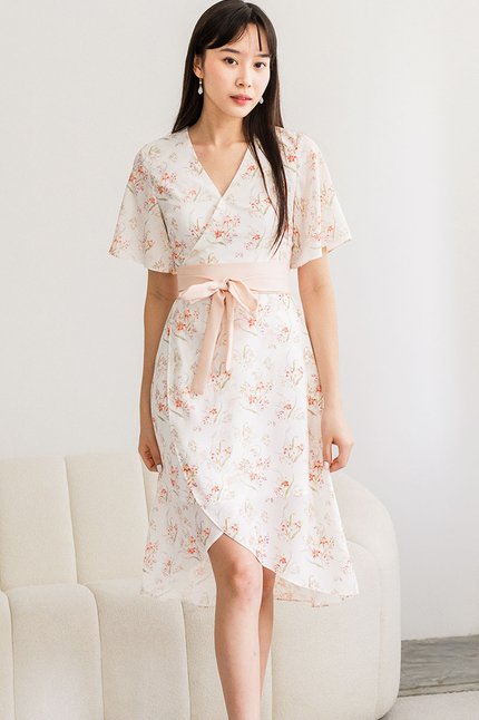 Arya Kimono Midi Dress (Spring Garden)