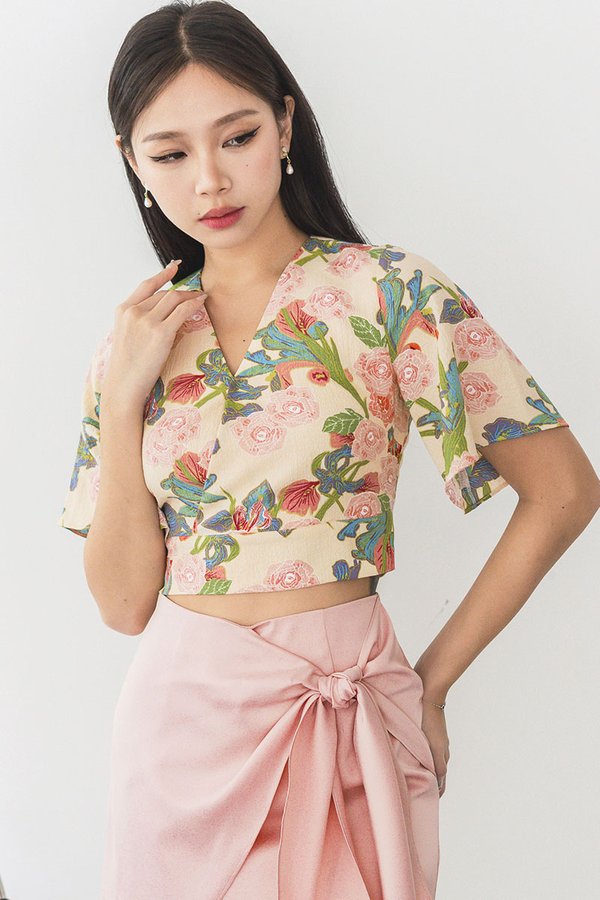 Yuko Kimono Wrap Top (Abundance Fleur)
