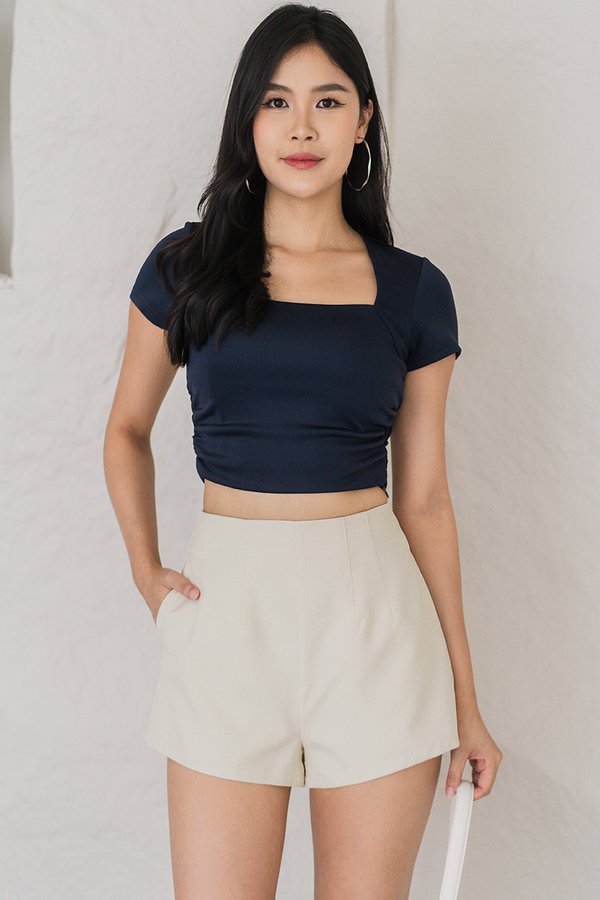 *BACKORDER II* *SIZE XS, XL, XXL INSTOCK* Bree High Waist Shorts (Oat)