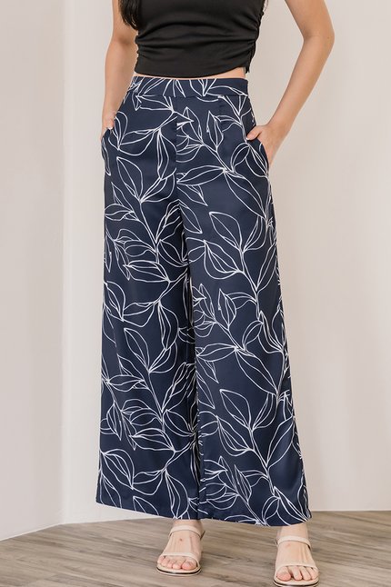 Pearlie Wide Leg Pants - Regular (Midnight Tranquility)