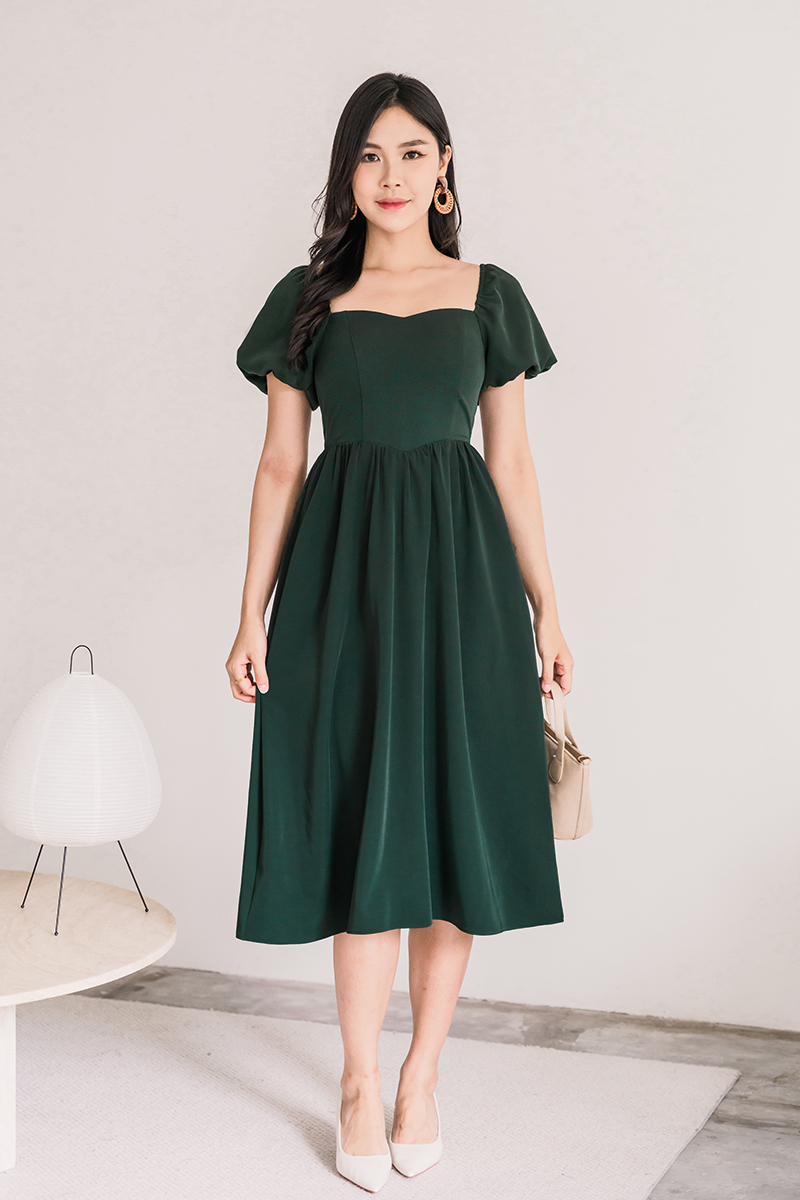 knee length dresses for ladies Flourishing Meadow Midi Dress– Teuta Matoshi main image 1