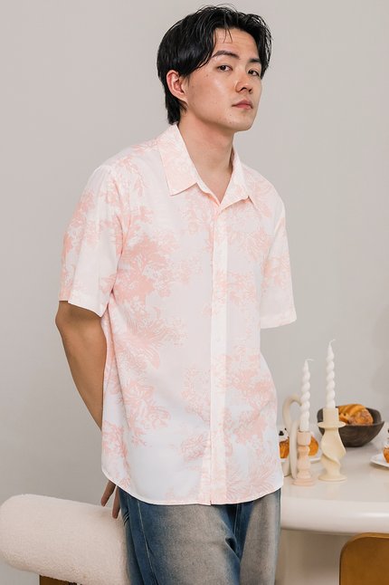 Benjamin Collar Shirt (Blush Earthy Bliss)