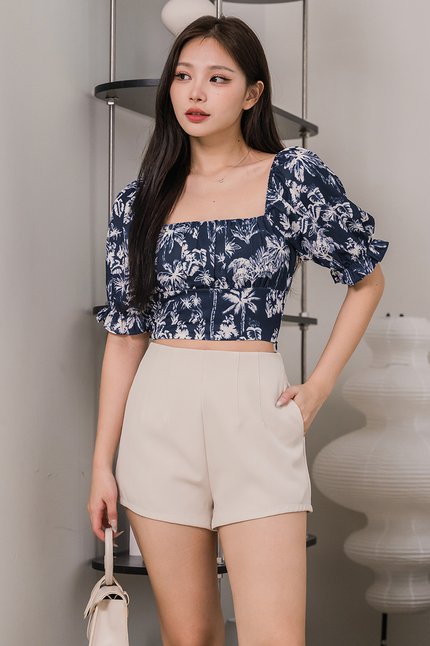 Bree High Waist Shorts V2 (Oat)