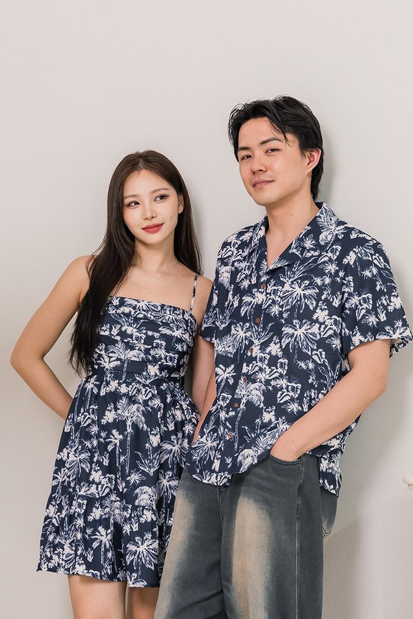 Jayden Collar Shirt V2 (Navy Tropical)