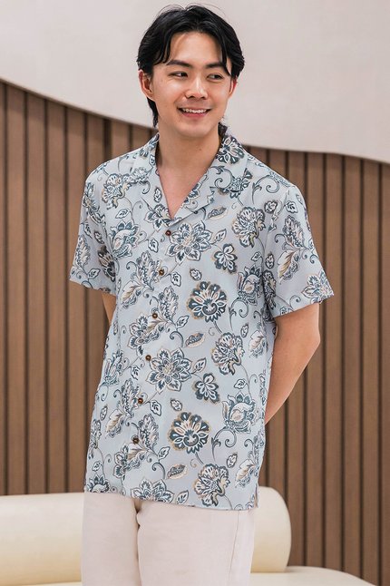 Jayden Collar Shirt V2 (Blue Batik Charms)