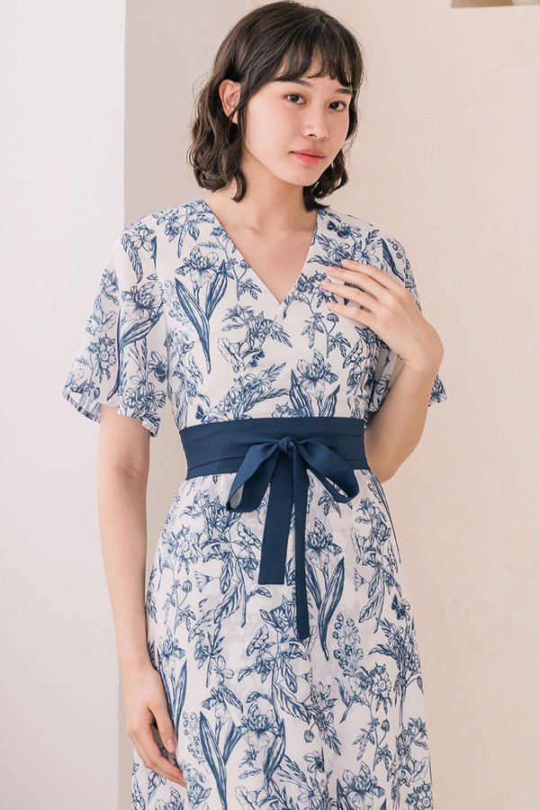 Arya Kimono Midi Dress (Enchanted Reverie)