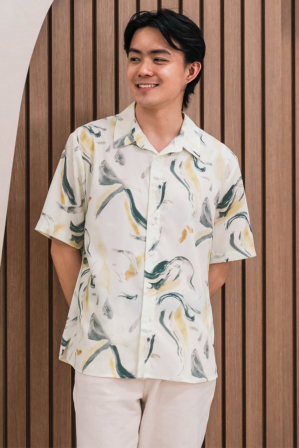 *RESTOCKED* Benjamin Oversize Collar Shirt (Lunar Art)