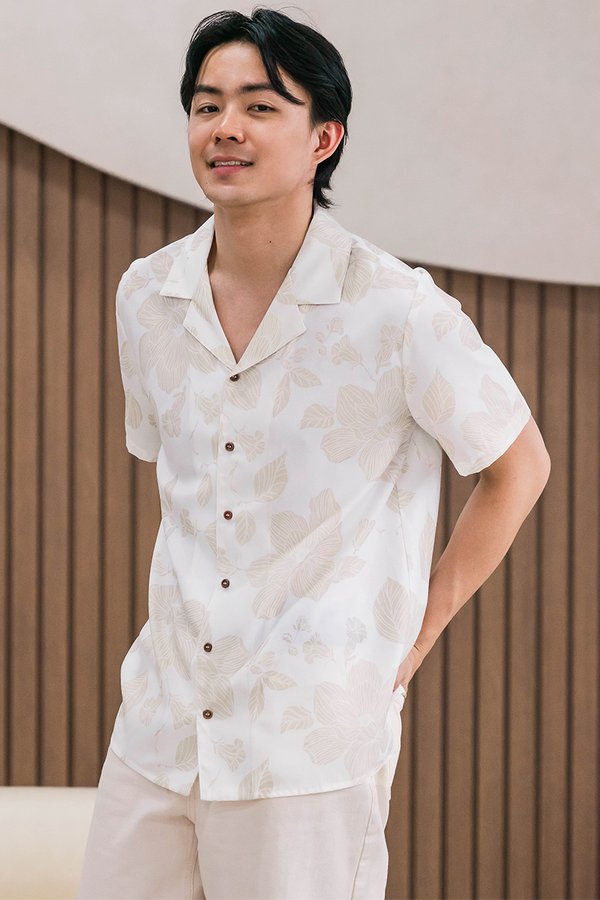 Jayden Collar Shirt V2 (Sand Lavish Bloom)