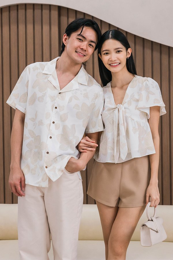 Jayden Collar Shirt V2 (Sand Lavish Bloom)