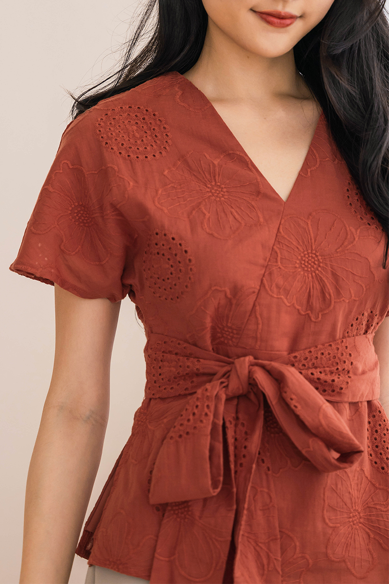 Rust Kimono Top main image 0