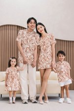 Dan Mandarin Collar Shirt (Rust Batik)