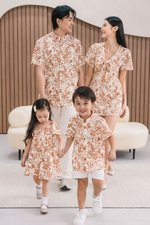 Dan Mandarin Collar Shirt (Rust Batik)