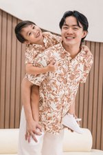 Dan Mandarin Collar Shirt (Rust Batik)