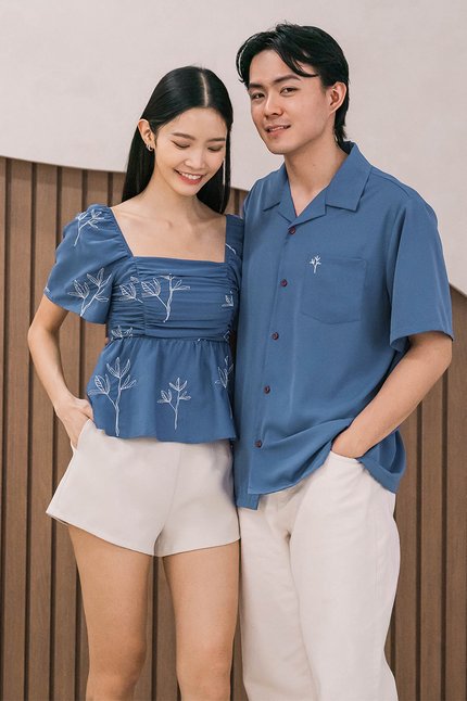 Jordan Collar Shirt (Blue Spring Bloom)