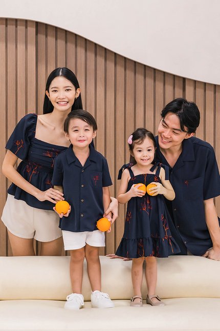 Kids Jay Collar Shirt (Navy Spring Bloom)