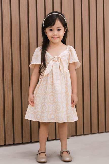 Kids Jayla Tie-Front Dress (Sand Peach Harmony)