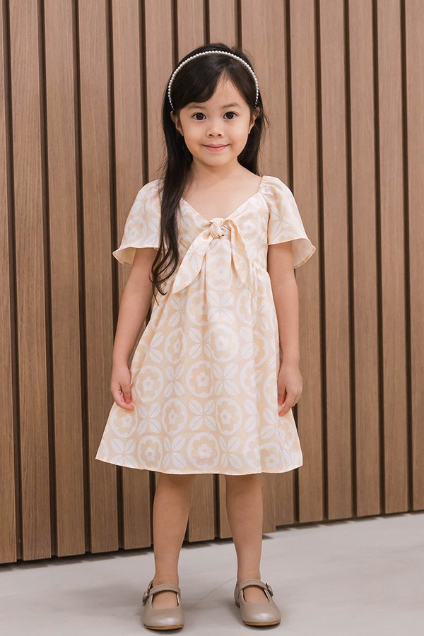 Kids Jayla Tie-Front Dress (Sand Peach Harmony)