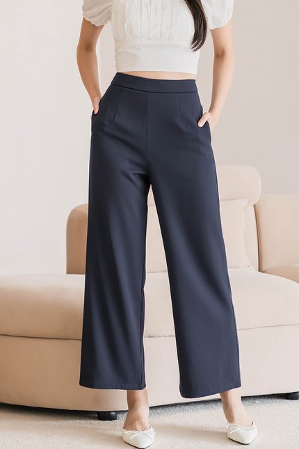 Pearlie Wide Leg Pants - Regular (Midnight)