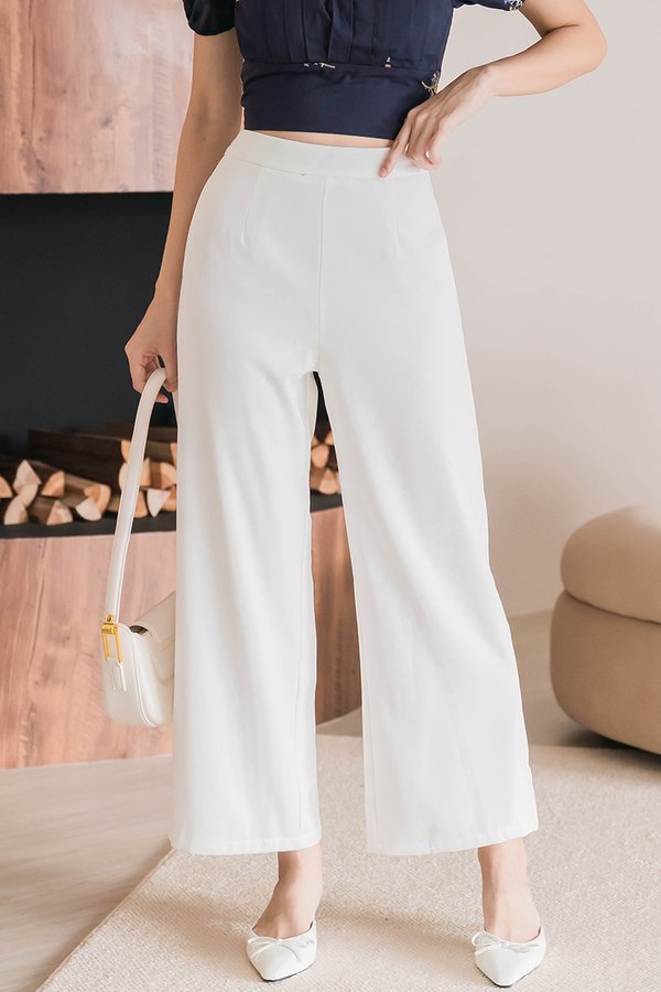 Pearlie Wide Leg Pants - Regular (White)