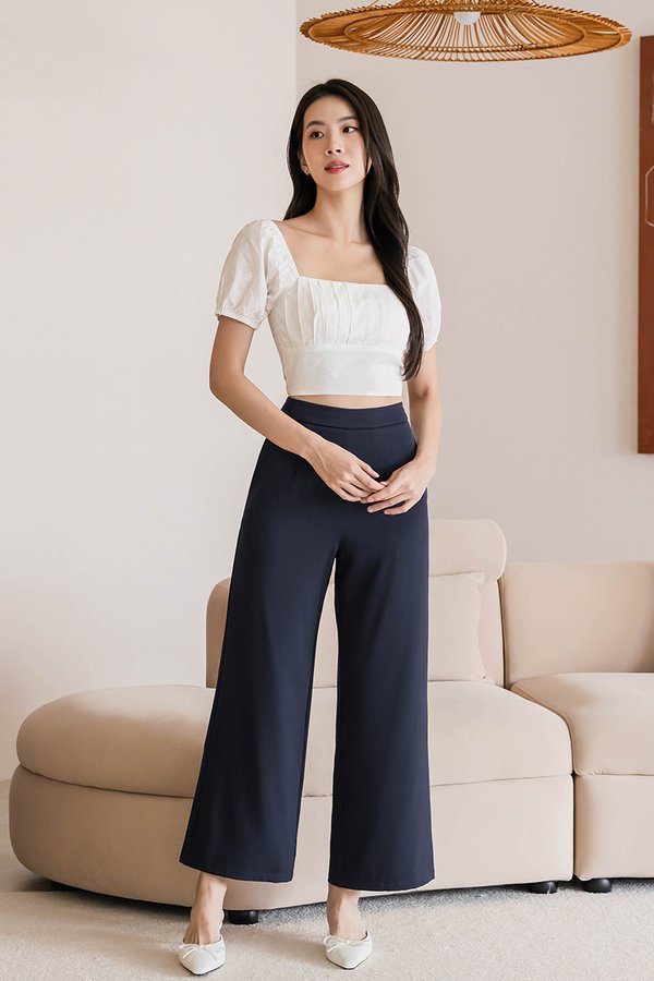 Pearlie Wide Leg Pants - Petite (Midnight)