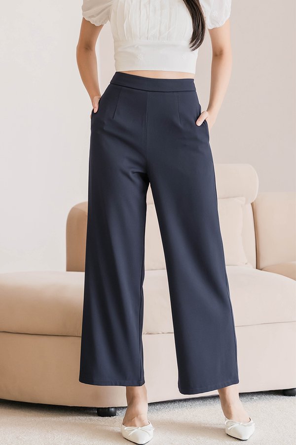 Pearlie Wide Leg Pants - Petite (Midnight)