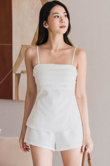 Bree Padded 2-Way Folds Top (White)