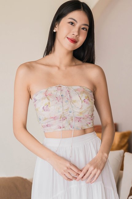 Georgia Padded Folds 2-Way Halter Top (Springtime)