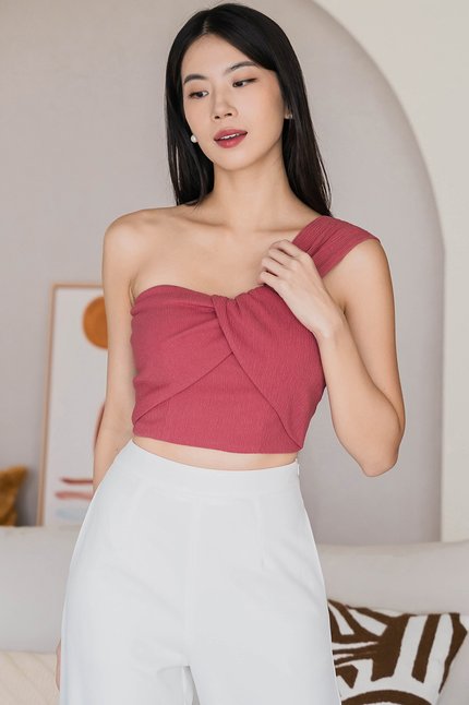 *RESTOCKED 2* Lucia Padded Bustier Toga Top (Cherry Pink)
