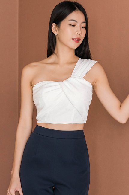 *RESTOCKED 4* Lucia Padded Bustier Toga Top (White)