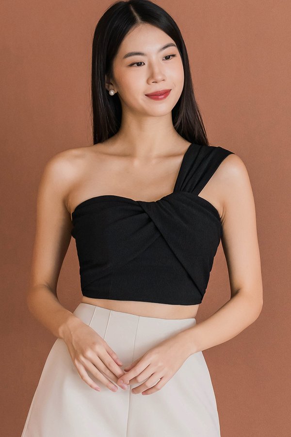 *RESTOCKED* Lucia Padded Bustier Toga Top (Black)