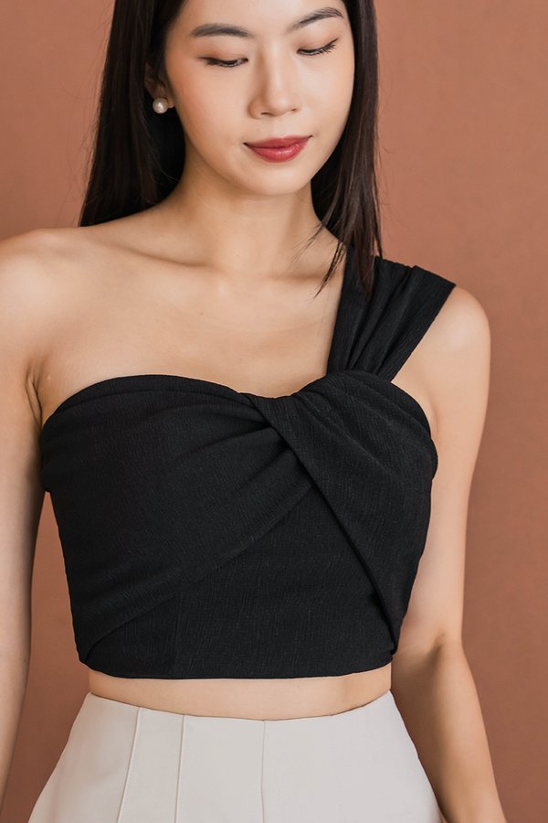 *RESTOCKED* Lucia Padded Bustier Toga Top (Black)