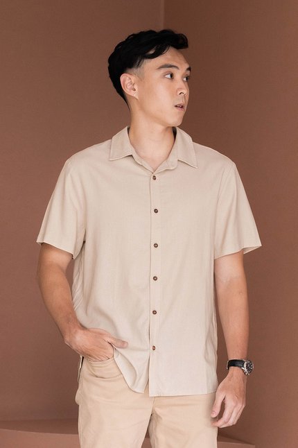 Ash Linen Collar Shirt V2 (Sand)