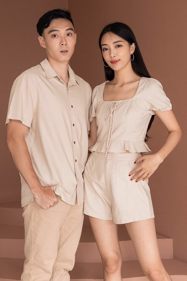 Ash Linen Collar Shirt V2 (Sand)