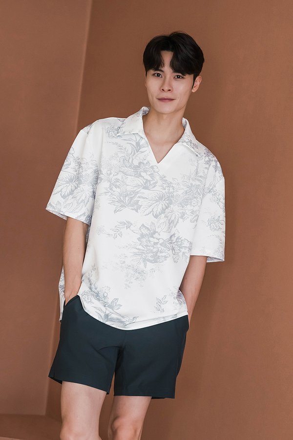 Oliver Polo Oversize Collar Shirt (Gris Earthy Bliss)