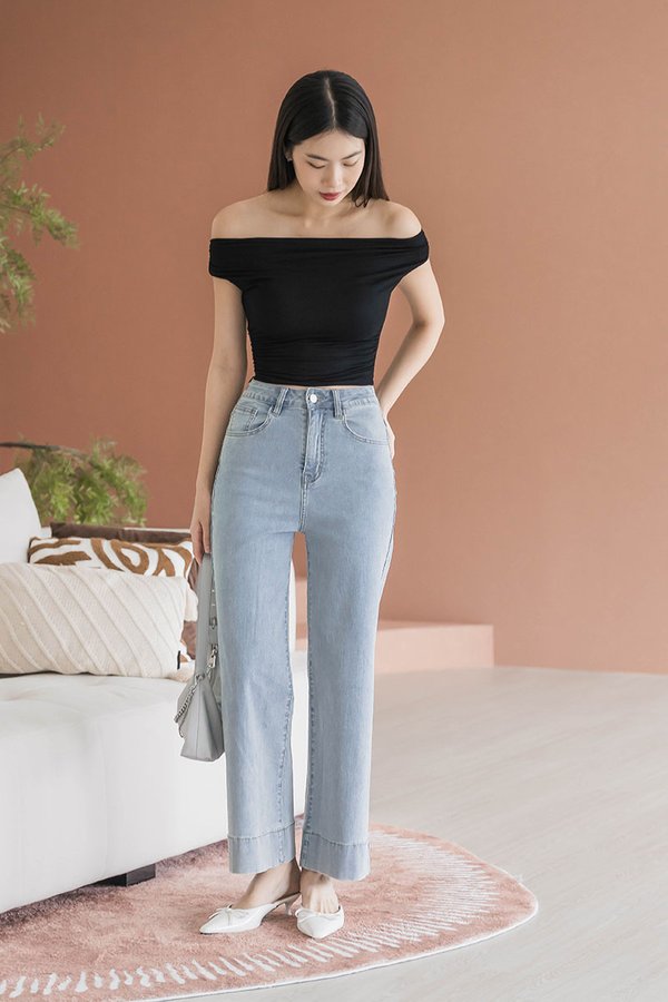 *RESTOCKED* Kelly Wide Leg Denim Pants - Regular (Mid Wash Denim)