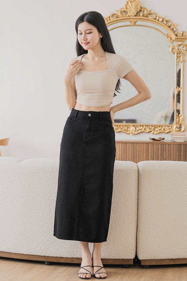 Novita Padded Ruched Tee (Clay)