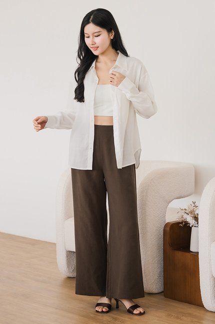 Eden Button Oversize Shirt (Off-White)