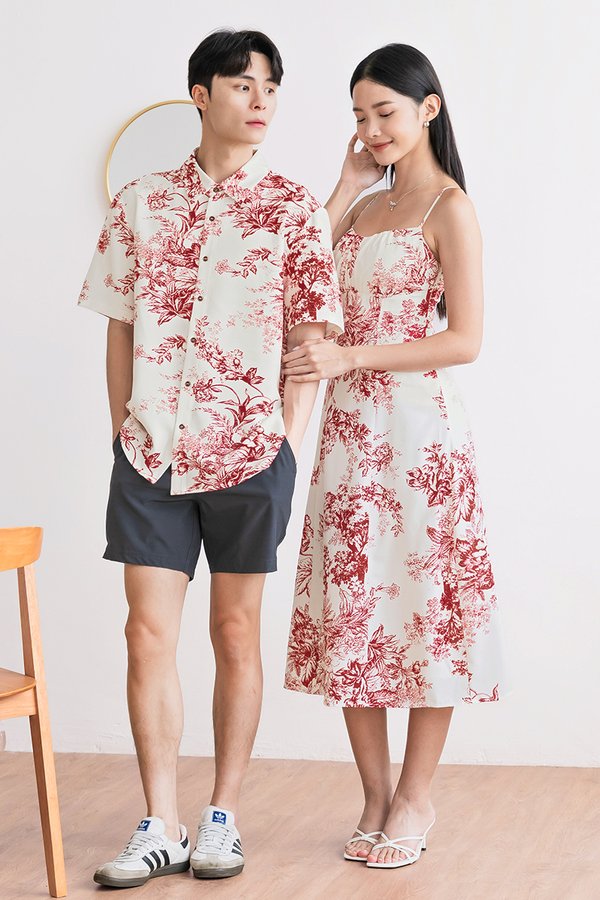 Brianna Padded Sweetheart Tie-Back Midi Dress (Maroon Earthy Bliss)