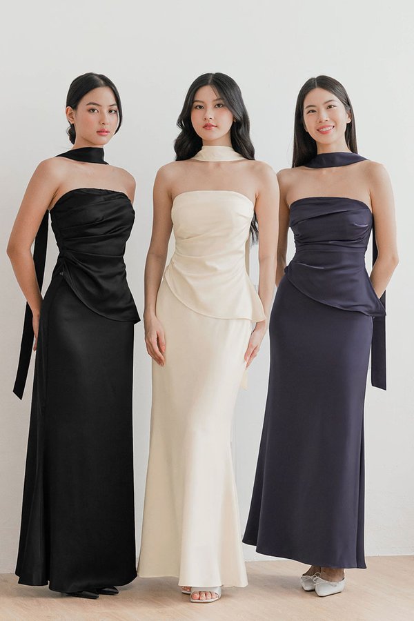 Clarissa Satin Maxi Skirt - Regular (Galaxy)