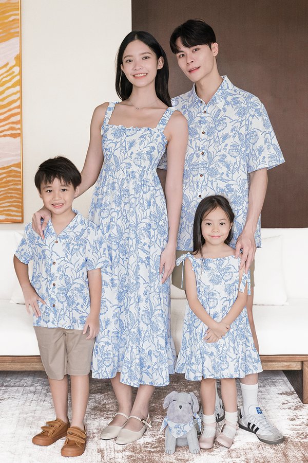 Benjamin Oversize Collar Shirt (Blue batik)