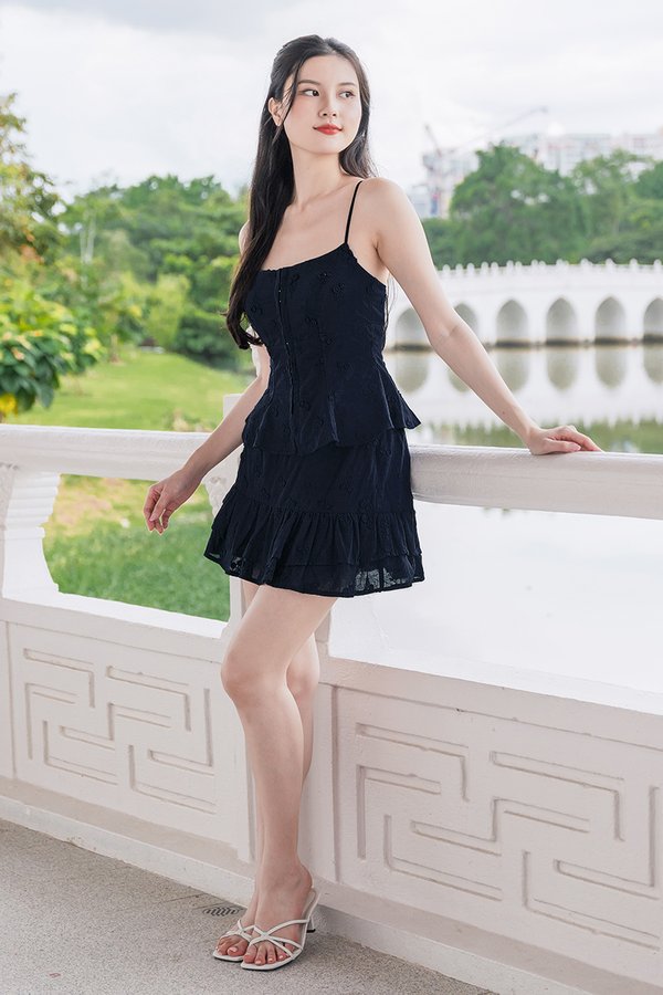 Aria Padded Corset Top (Midnight Embroidery)