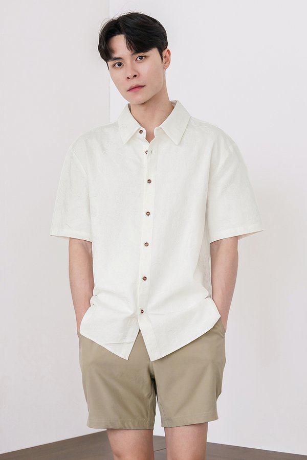 Damian Oversize Collar Shirt (White Orient)