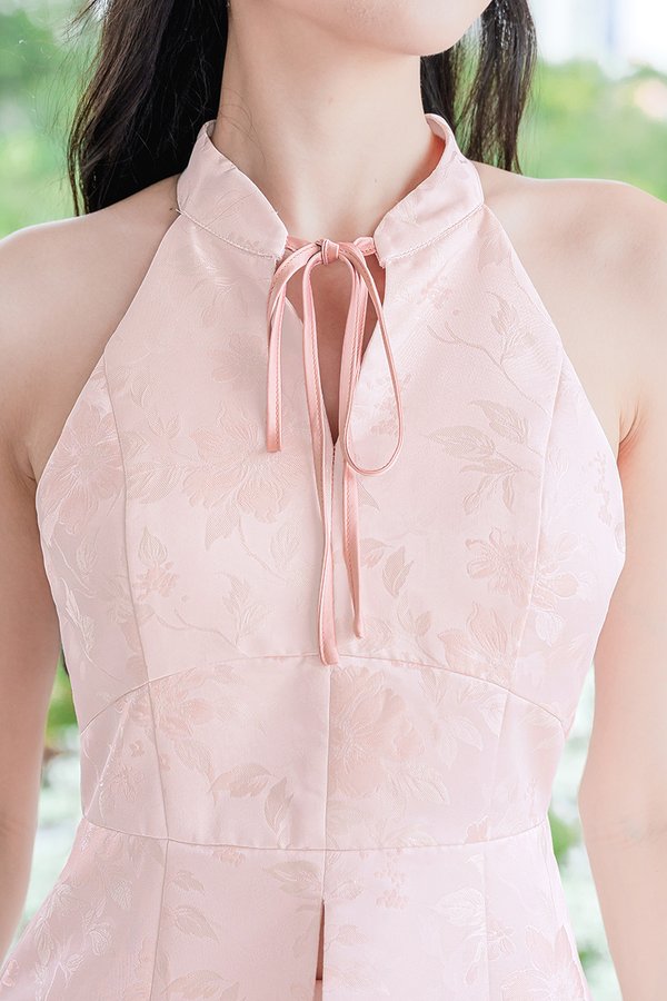 福 Fu Padded Ribbon Cheongsam Top (Pastel Blooms)