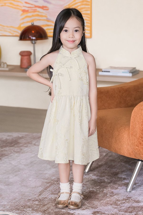 *PREORDER - ETA 31 Dec* Kids 满 Man Ribbon Cheongsam Dress (Golden Treasures)