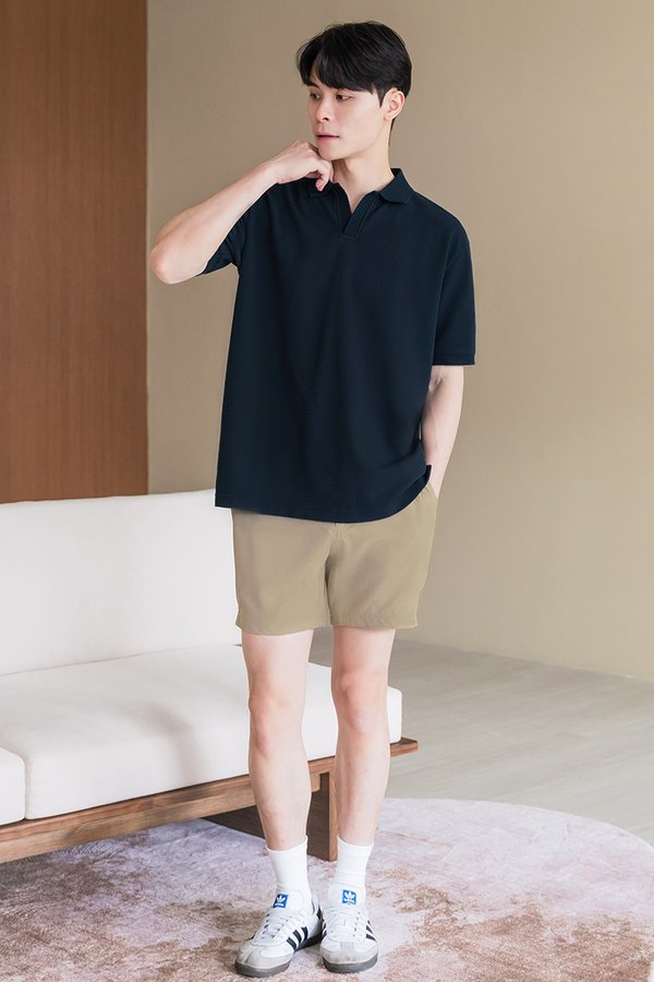 Kyle Polo Oversize Knit Top (Midnight)