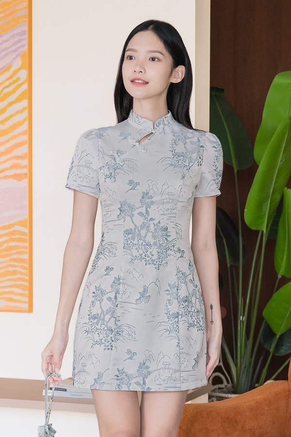 *PREORDER - ETA 31 Dec* 乐 Le Cheongsam Dress (Blue Treasures)