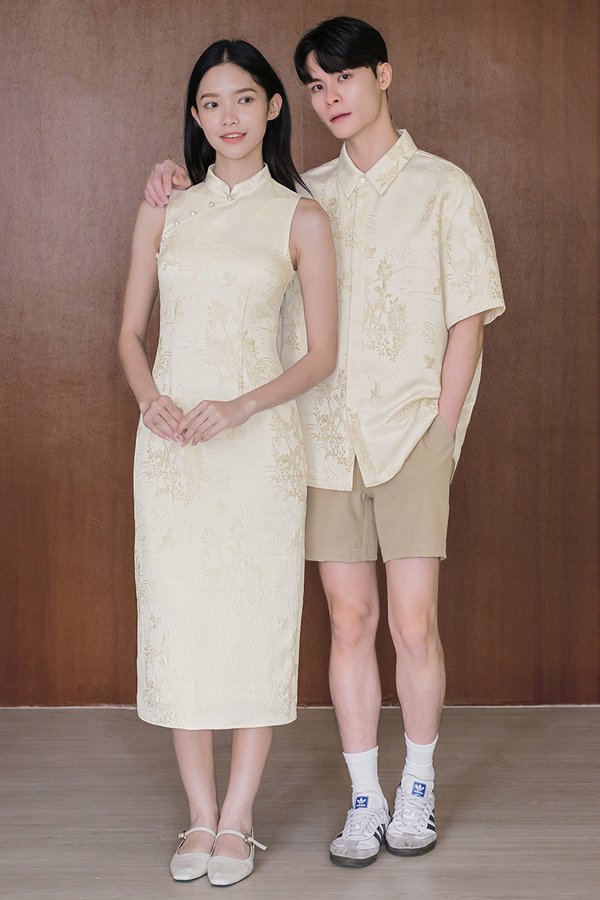 *PREORDER - ETA 31 Dec* 满 Man Padded Cheongsam Midaxi Dress (Golden Treasures)