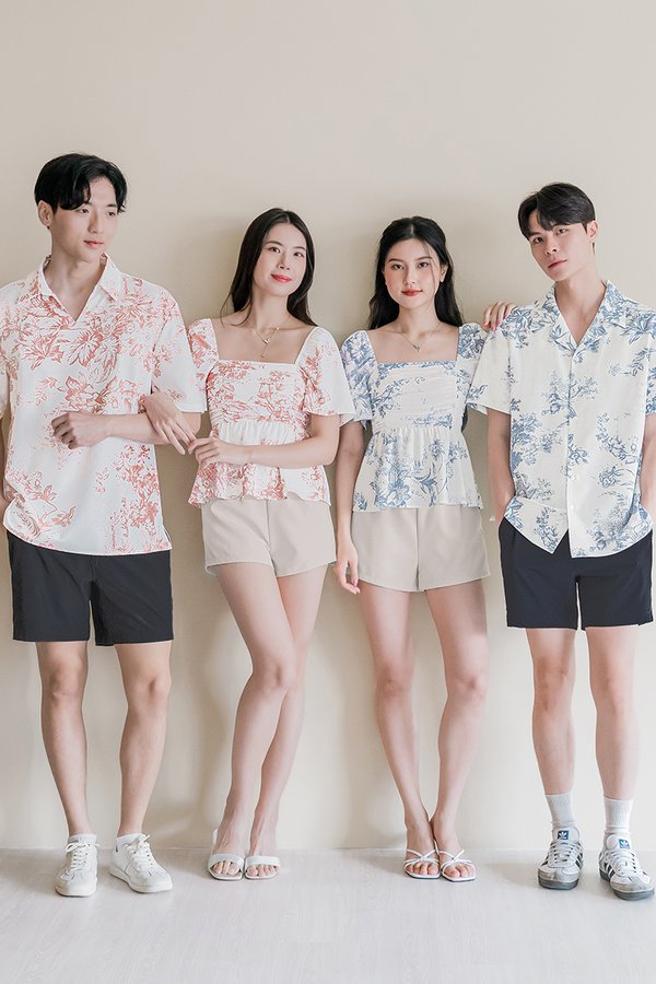 Oliver Polo Oversize Collar Shirt (Sienna Earthy Bliss)