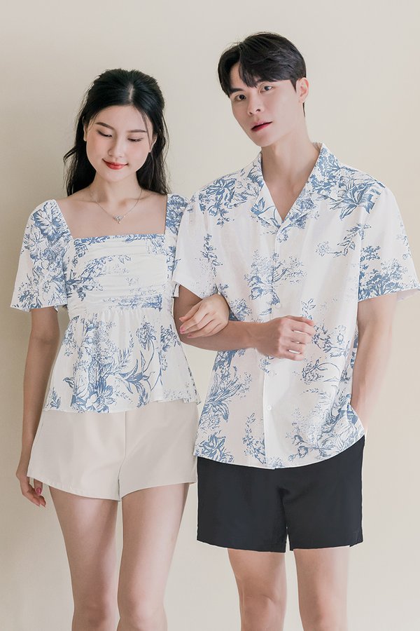 Jayden Collar Shirt V2 (Serenity Blue Earthy Bliss)